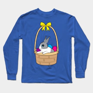 Cute Dutch Bunny in an Easter Basket Long Sleeve T-Shirt